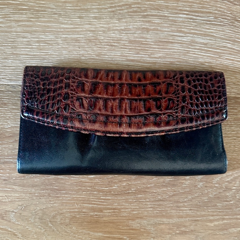 Brahmin Leather Two Toned TriFold Wallet